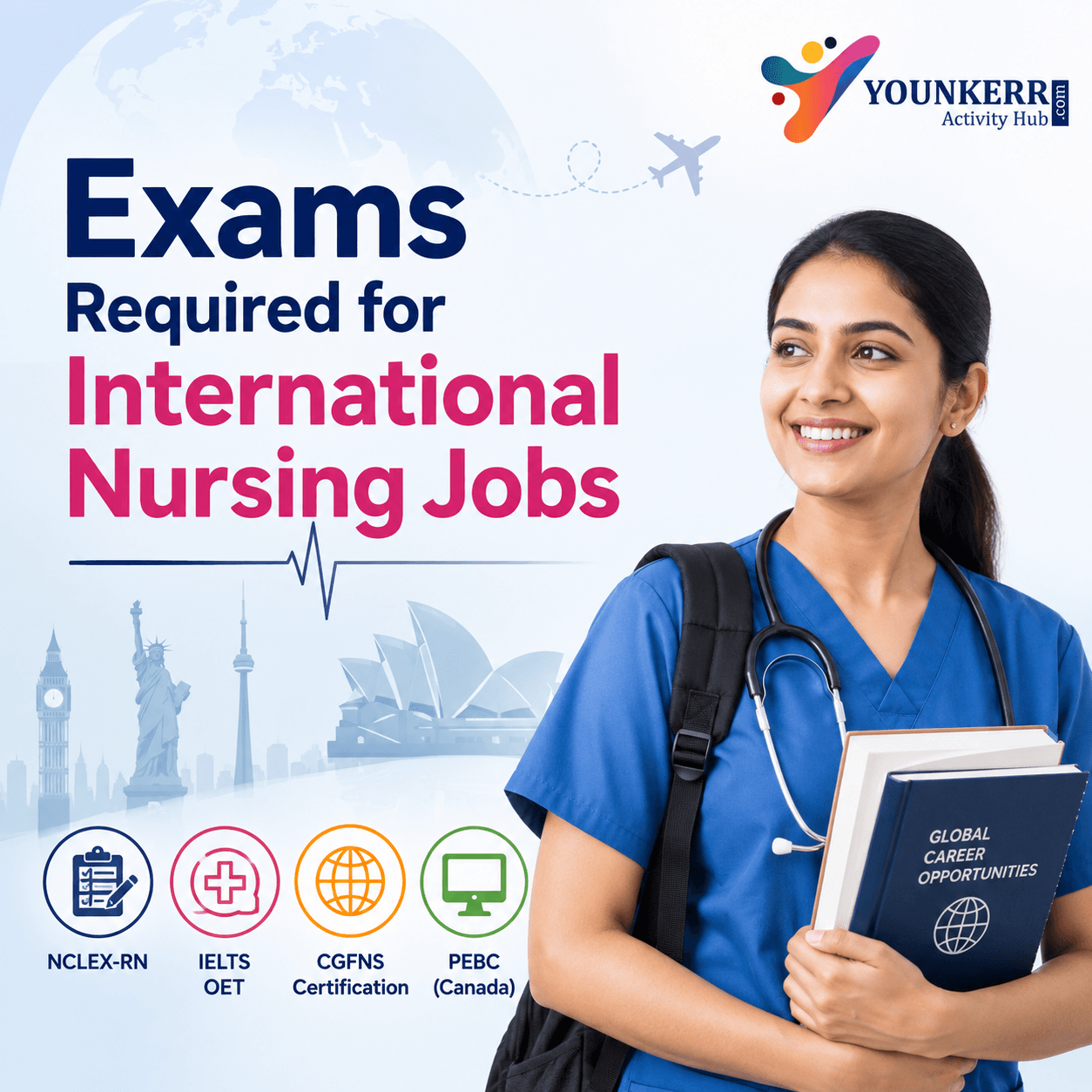 Exams required for international nursing jobs